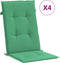 vidaXL - Tuinstoelkussens - 4 - st - hoge - rug - 120x50x3 - cm - stof - groen