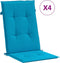 vidaXL - Tuinstoelkussens - 4 - st - hoge - rug - 120x50x3 - cm - stof - blauw
