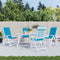 vidaXL - Tuinstoelkussens - 4 - st - hoge - rug - 120x50x3 - cm - stof - blauw