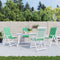 vidaXL - Tuinstoelkussens - 4 - st - hoge - rug - 120x50x3 - cm - stof - groen