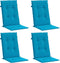 vidaXL - Tuinstoelkussens - 4 - st - hoge - rug - 120x50x3 - cm - stof - blauw