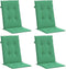 vidaXL - Tuinstoelkussens - 4 - st - hoge - rug - 120x50x3 - cm - stof - groen
