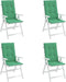 vidaXL - Tuinstoelkussens - 4 - st - hoge - rug - 120x50x3 - cm - stof - groen