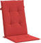 vidaXL - Tuinstoelkussens - 4 - st - hoge - rug - 120x50x3 - cm - stof - rood