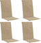 vidaXL - Tuinstoelkussens - 4 - st - hoge - rug120x50x3 - cm - stof - beige