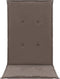 vidaXL - Tuinstoelkussens - 4 - st - hoge - rug120x50x3 - cm - stof - taupe