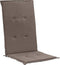 vidaXL - Tuinstoelkussens - 4 - st - hoge - rug120x50x3 - cm - stof - taupe