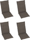 vidaXL - Tuinstoelkussens - 4 - st - hoge - rug120x50x3 - cm - stof - taupe