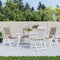 vidaXL - Tuinstoelkussens - 4 - st - hoge - rug120x50x3 - cm - stof - taupe