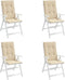 vidaXL - Tuinstoelkussens - 4 - st - hoge - rug120x50x3 - cm - stof - beige