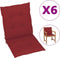 vidaXL - Tuinstoelkussens - 6 - st - 100x50x3 - cm - oxford - stof - wijnrood