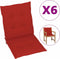 vidaXL - Tuinstoelkussens - 6 - st - 100x50x3 - cm - oxford - stof - rood