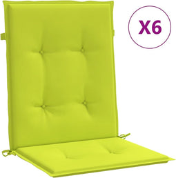 vidaXL - Tuinstoelkussens - 6 - st - 100x50x3 - cm - oxford - stof - heldergroen
