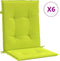 vidaXL - Tuinstoelkussens - 6 - st - 100x50x3 - cm - oxford - stof - heldergroen