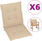 vidaXL - Tuinstoelkussens - 6 - st - 100x50x3 - cm - oxford - stof - beige