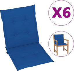 vidaXL - Tuinstoelkussens - 6 - st - 100x50x3 - cm - oxford - stof - koningsblauw
