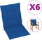 vidaXL - Tuinstoelkussens - 6 - st - 100x50x3 - cm - oxford - stof - koningsblauw