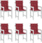 vidaXL - Tuinstoelkussens - 6 - st - 100x50x3 - cm - oxford - stof - wijnrood