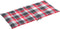 vidaXL - Tuinstoelkussens - 6 - st - 100x50x3 - cm - oxford - stof - ruitpatroon - rood