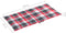 vidaXL - Tuinstoelkussens - 6 - st - 100x50x3 - cm - oxford - stof - ruitpatroon - rood