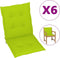 vidaXL - Tuinstoelkussens - 6 - st - 100x50x3 - cm - oxford - stof - heldergroen