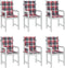 vidaXL - Tuinstoelkussens - 6 - st - 100x50x3 - cm - oxford - stof - ruitpatroon - rood