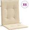 vidaXL - Tuinstoelkussens - 6 - st - 100x50x3 - cm - oxford - stof - beige