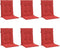 vidaXL - Tuinstoelkussens - 6 - st - 100x50x3 - cm - oxford - stof - rood