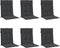 vidaXL - Tuinstoelkussens - 6 - st - 100x50x3 - cm - oxford - stof - zwart