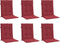 vidaXL - Tuinstoelkussens - 6 - st - 100x50x3 - cm - oxford - stof - wijnrood