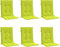 vidaXL - Tuinstoelkussens - 6 - st - 100x50x3 - cm - oxford - stof - heldergroen