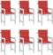 vidaXL - Tuinstoelkussens - 6 - st - 100x50x3 - cm - oxford - stof - rood