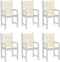 vidaXL - Tuinstoelkussens - 6 - st - 100x50x3 - cm - oxford - stof - crèmekleurig