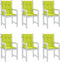 vidaXL - Tuinstoelkussens - 6 - st - 100x50x3 - cm - oxford - stof - heldergroen
