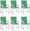 vidaXL - Tuinstoelkussens - 6 - st - 100x50x3 - cm - oxford - stof - groen
