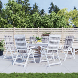 vidaXL - Tuinstoelkussens - 6 - st - 120x50x3 - cm - stof - ruitpatroon - grijs
