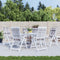 vidaXL - Tuinstoelkussens - 6 - st - 120x50x3 - cm - stof - ruitpatroon - grijs
