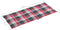 vidaXL - Tuinstoelkussens - 6 - st - 120x50x3 - cm - stof - ruitpatroon - rood
