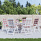 vidaXL - Tuinstoelkussens - 6 - st - 120x50x3 - cm - stof - ruitpatroon - rood