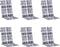 vidaXL - Tuinstoelkussens - 6 - st - 120x50x3 - cm - stof - ruitpatroon - grijs