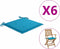 vidaXL - Tuinstoelkussens - 6 - st - 40x40x3 - cm - oxford - stof - blauw