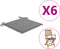 vidaXL - Tuinstoelkussens - 6 - st - 40x40x3 - cm - oxford - stof - grijs