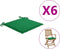 vidaXL - Tuinstoelkussens - 6 - st - 40x40x3 - cm - oxford - stof - groen