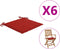 vidaXL - Tuinstoelkussens - 6 - st - 40x40x3 - cm - oxford - stof - rood