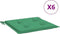 vidaXL - Tuinstoelkussens - 6 - st - 40x40x3 - cm - oxford - stof - groen