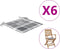 vidaXL - Tuinstoelkussens - 6 - st - 40x40x3 - cm - oxford - stof - ruitpatroon - grijs