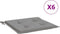 vidaXL - Tuinstoelkussens - 6 - st - 40x40x3 - cm - oxford - stof - grijs