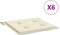 vidaXL - Tuinstoelkussens - 6 - st - 40x40x3 - cm - oxford - stof - crèmekleurig
