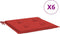 vidaXL - Tuinstoelkussens - 6 - st - 40x40x3 - cm - oxford - stof - rood