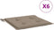 vidaXL - Tuinstoelkussens - 6 - st - 40x40x3 - cm - oxford - stof - taupe